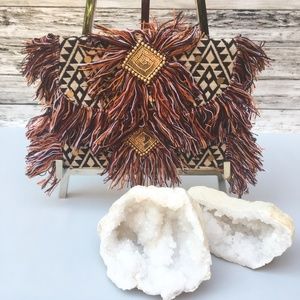 ‘Fall & Fringe’ 💜 CLUTCH-TRIBAL FRINGE